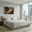 «Orange Sandstone Canyon Formation», art mural sur toile Misty Light-1236418908