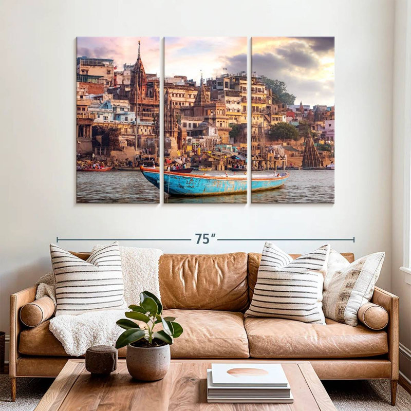 Lilie Scenic Manikarnika Ghat, 42" H x 65" W