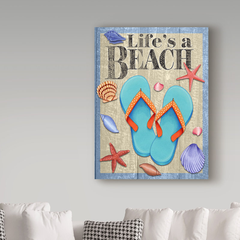 «Lifes a Beach» par Drystan, impression sur toile tendue, H 19 po x l 14 po x P 2 po