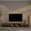 Meuble télé moderne en bois avec lumières DEL et espace de rangement pour la chambre à coucher du salon