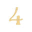 Deltana RN4-4U15A 4" Numbers; Solid Brass; Antique Nickel Finish-544781392