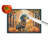 Dachshund Fall Glass Cutting Board Large