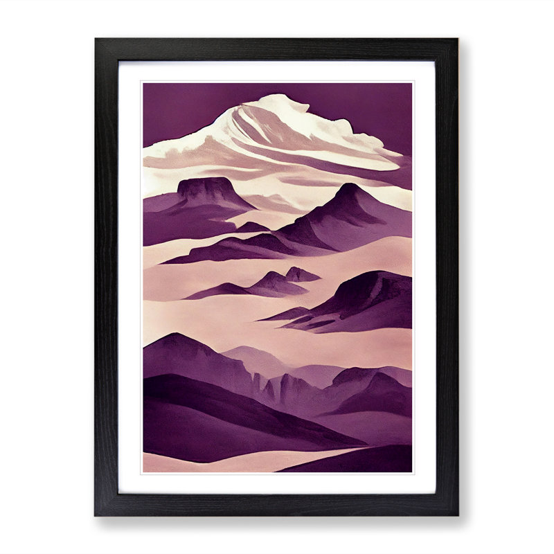 Mountain - Framed Print, Black, 46cm H x 34cm W x 2cm D