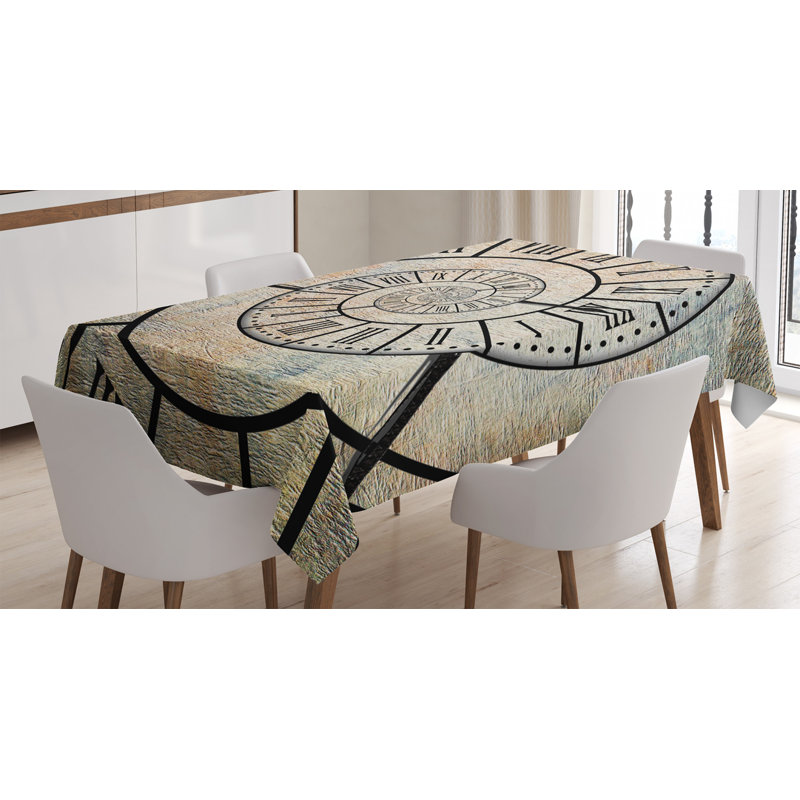 Clock Tablecloth, 84" L x 60" W