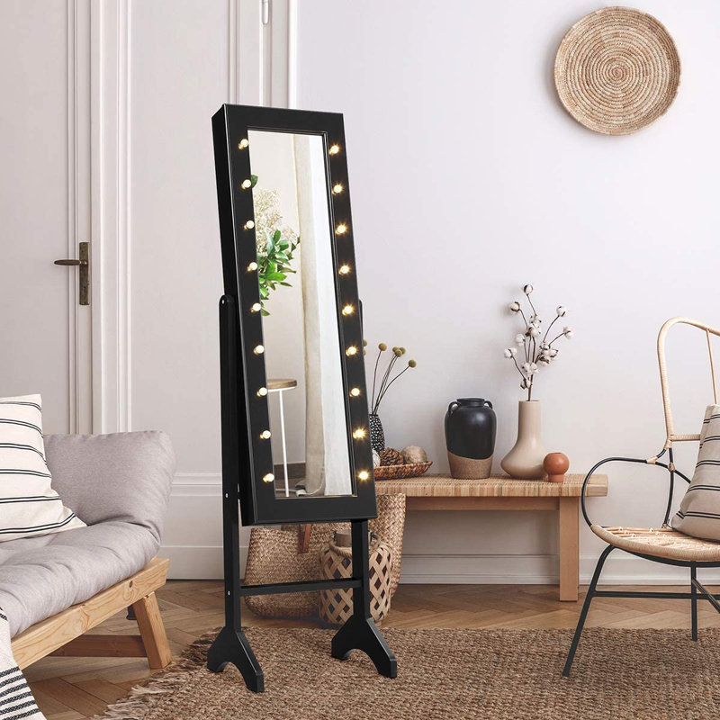 SandpiperCove Jewelry Armoire, Black