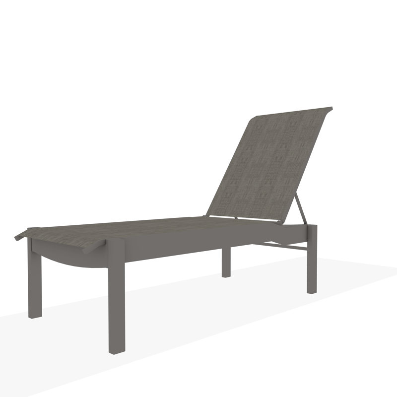 Chaise longue sans accoudoirs empilable en polymère avec accoudoirs Leeward, Noir, Fumée