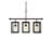 Ardehs 3 - Light Dimmable Kitchen Island Square / Rectangle Chandelier