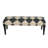 Covington Handmade Jute/Wool Black/Gray Checkered Accent Bench