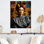 Portrait de femme mexicaine II - art mural en métal mexicain