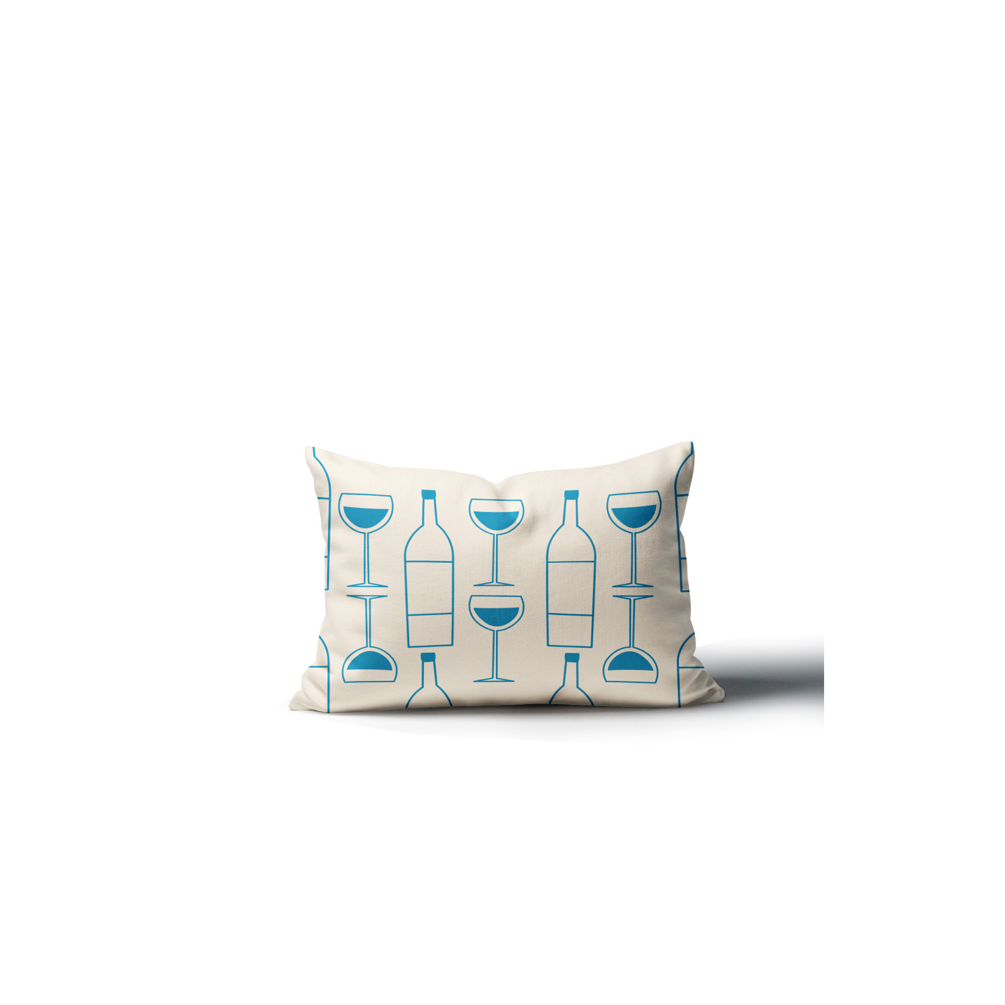 Hyatt Indoor/Outdoor Throw Pillow, 14"H x 20"W, Turquoise
