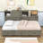 Versatile Wooden Daybed with Built-In Storage Drawers, USB Ports and Pushable Top Shelf-1418433025-1418433026