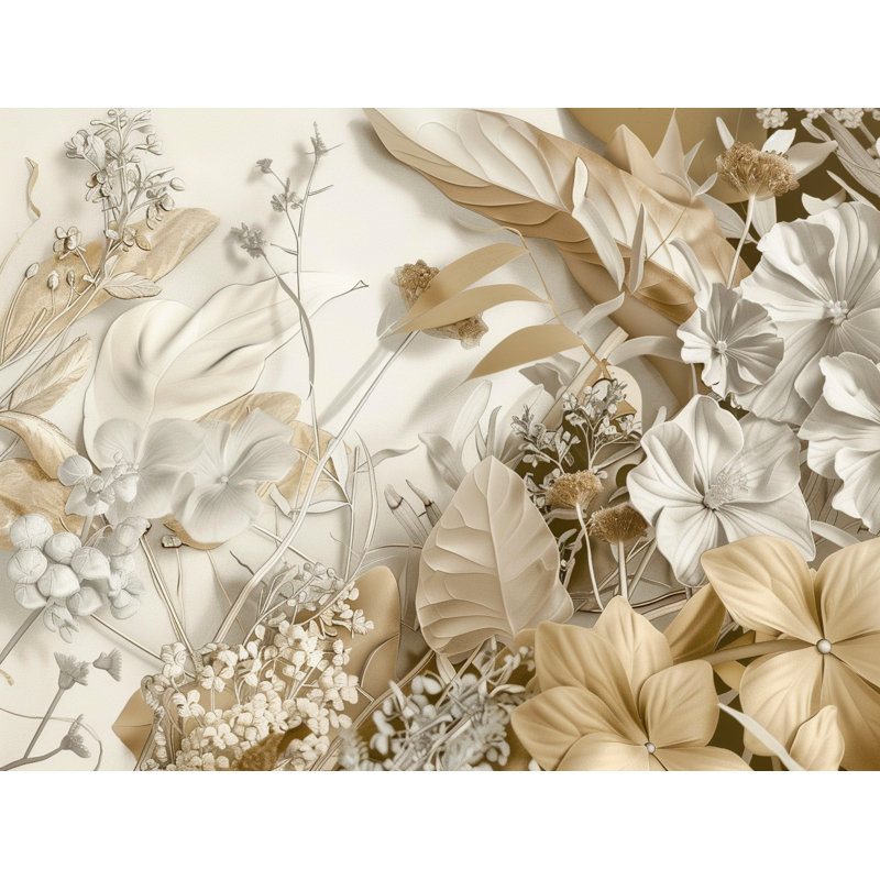 Tapis de bain floral, L 21 po x L 34 po