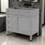 Meuble-lavabo moderne de 36 po avec organisateur de porte d'armoire, portes à fermeture douce, grand rangement sans lavabo supérieur-982851669