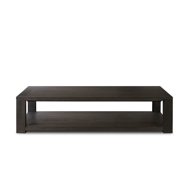 Thomas Solid Wood Coffee Table, Dark Anthracite