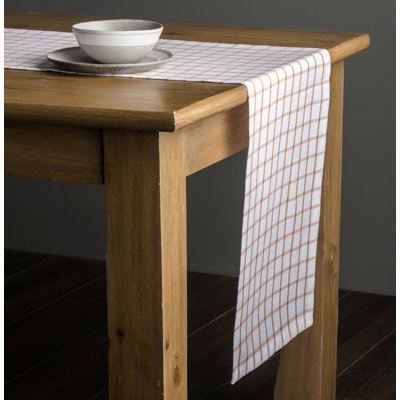 Checkered 100% Cotton Table Runner