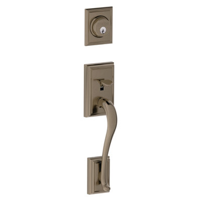 Ensemble de poignées Addison avec pêne dormant cylindrique simple, bouton de porte Plymouth et rosette