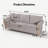 American Farmhouse 83.86" Polyester Blend Striped sofa-1923739156