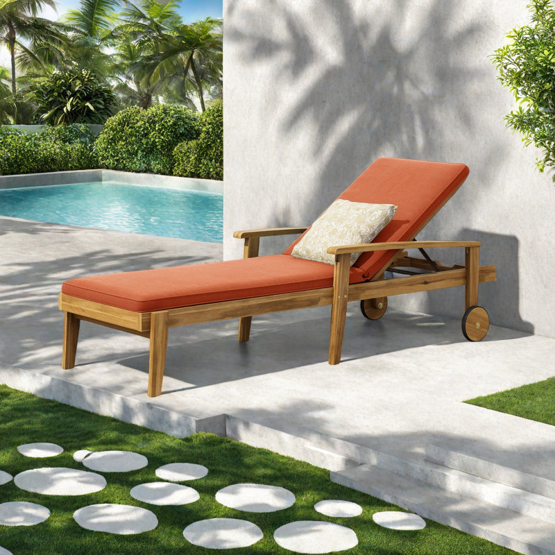 CHAISE LUNGE, Jaune, Orange