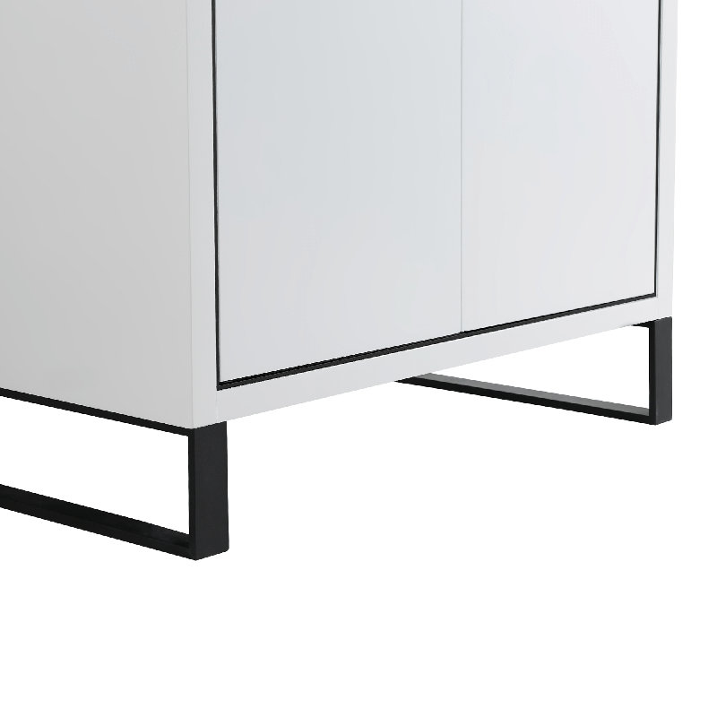 30'' Single Bathroom Vanity Set, White, Matte Black