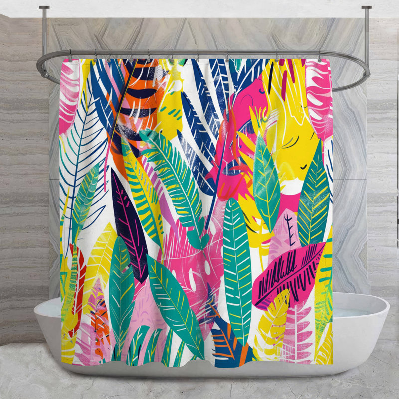 Rideau de douche Tropical, H 93 po x l 70 po
