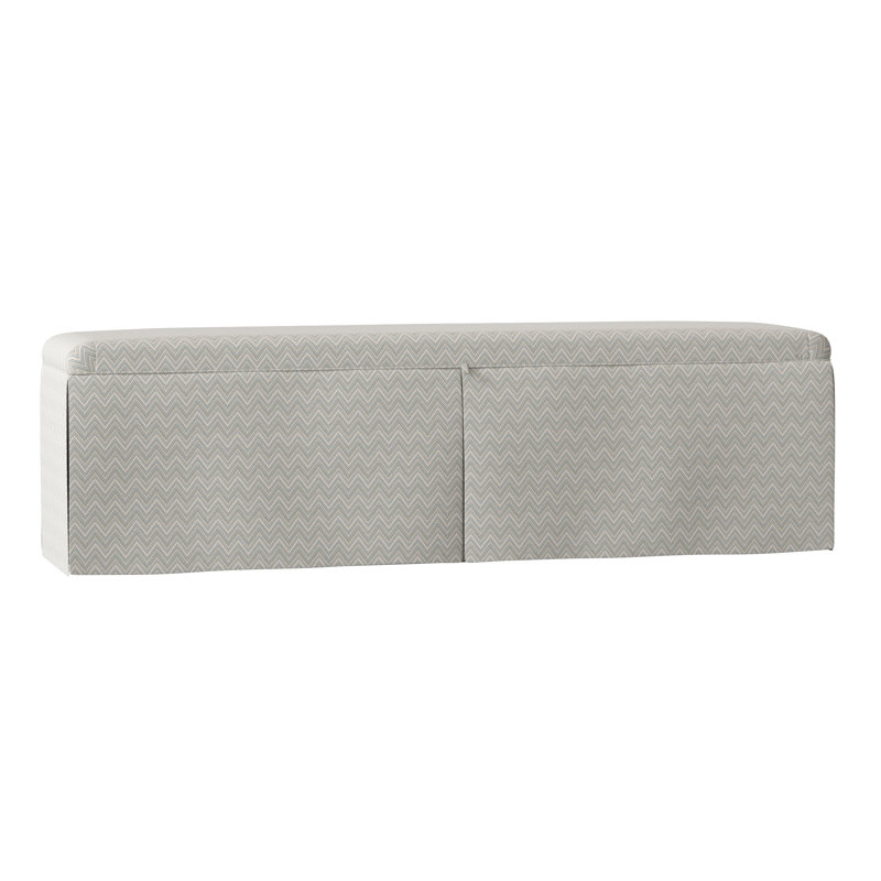 Ryan Upholstered Storage Bench, 21" H x 54" W x 18" D, Harlow Ld Mist, Black