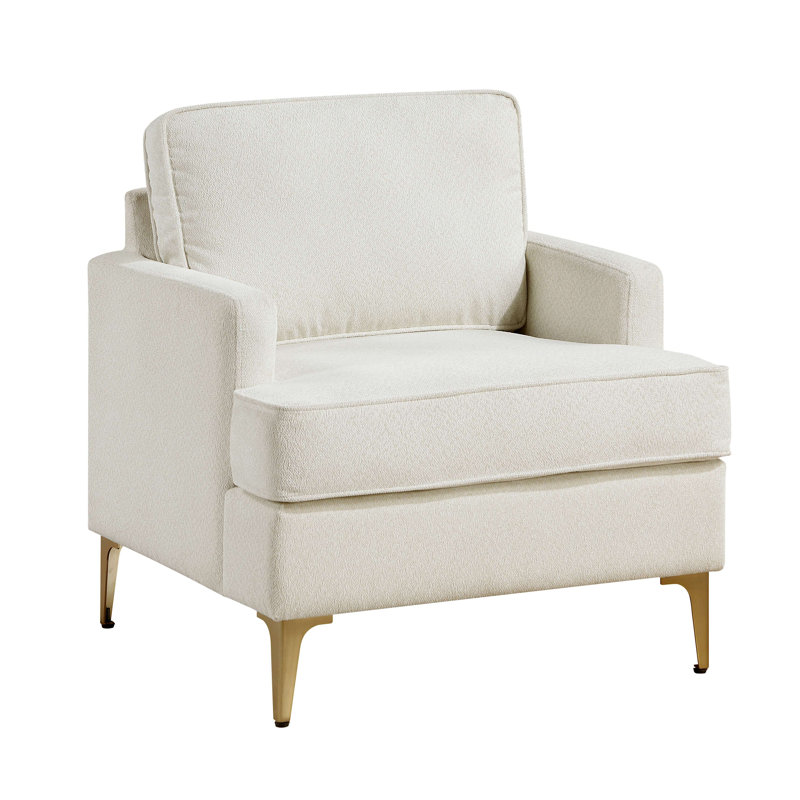 Chaise moderne d'appoint 1pc Chenille, Beige