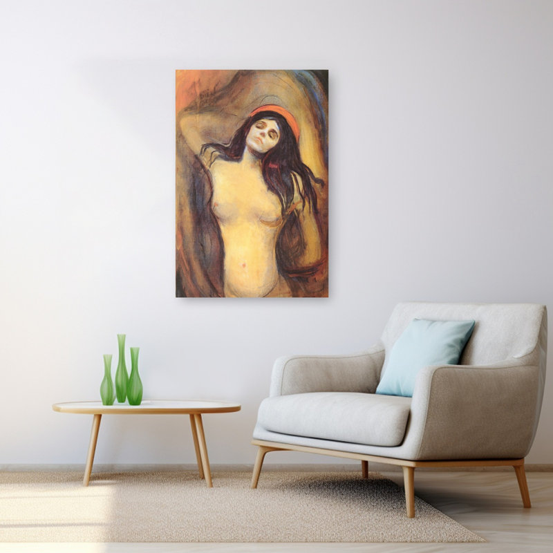 Madonna Classic Contemporary Wall Art Print by Edvard Munch - Wrapped Canvas Print, 121.92cm H x 81.28cm W