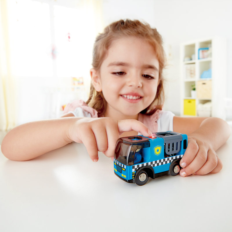 Hape: Voiture de police avec sirène - voiture de flic bleu