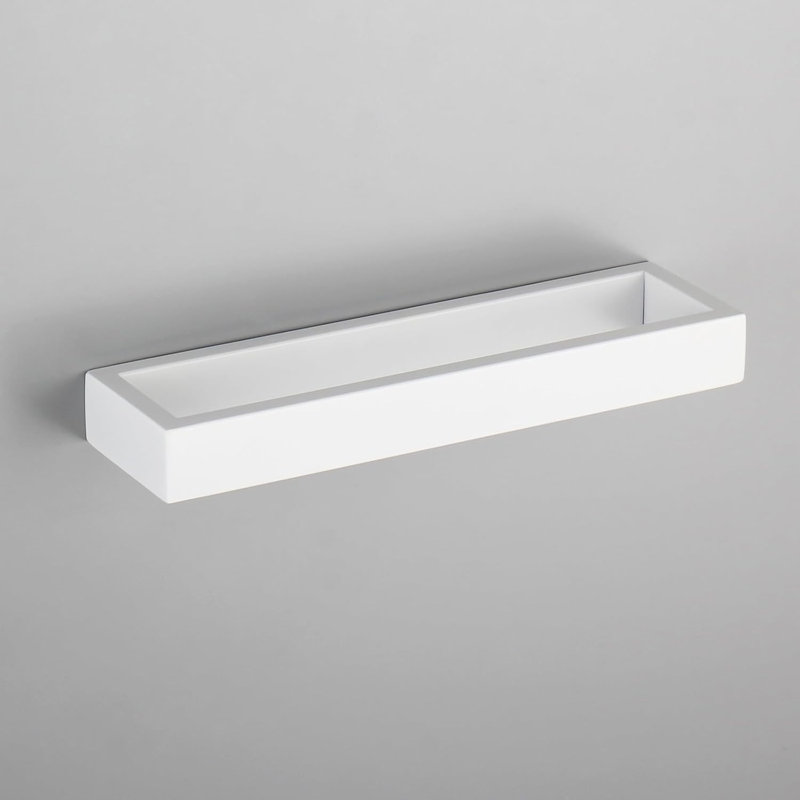 Porte-serviettes moderne en acier inoxydable avec porte-serviettes mural pour décor contemporain, Naturel