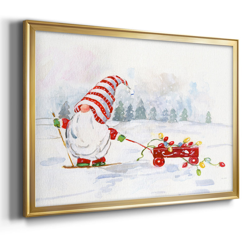 Winter Gnome II, reproduction d'art sur toile, H 26 po x l 38 po x P 1,5 po, Or