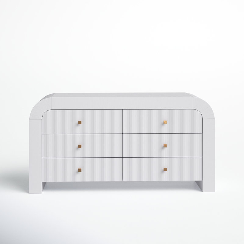 Baxley 62'' W 6 - Drawer Dresser, White