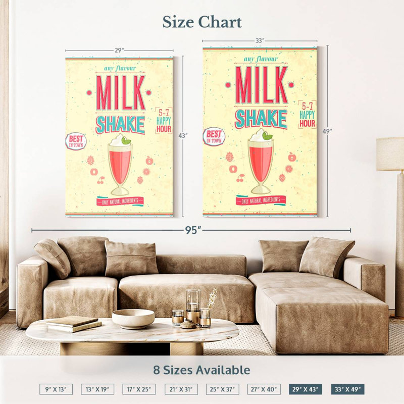 Yarlin rétro Diner Milkshake, H 51 po x l 34 po