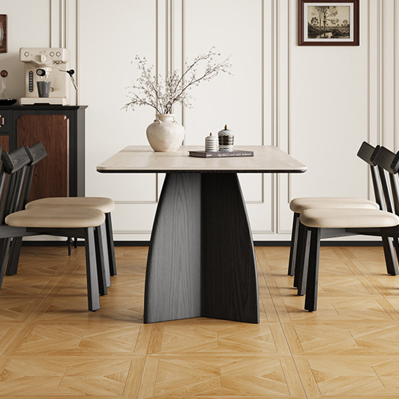 Modern art rectangular dining table, 29.52"H x 70.86"L x 35.43"W