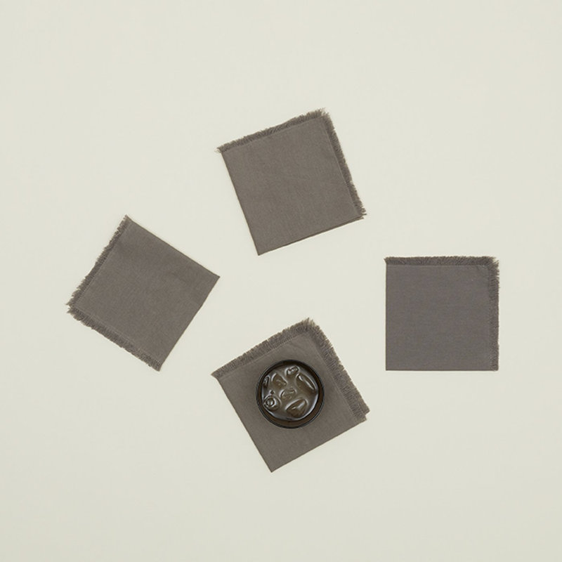 Caseville Essential Cocktail Napkin, Dark Gray