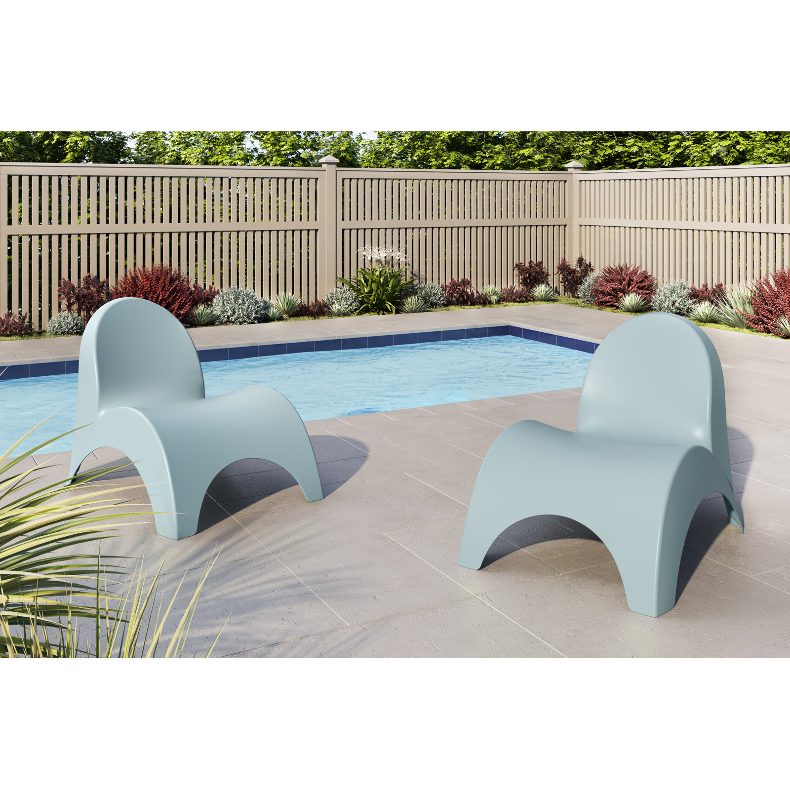 Ameswood Patio Lounge Chair, Blue