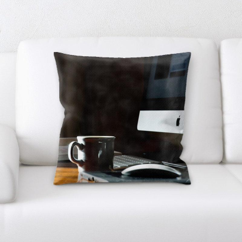 Coussin décoratif café