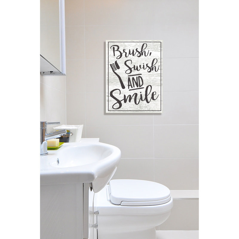 «Brush Swish and Smile», impression, Plaque murale, H 19 po x l 13 po x P 0,5 po