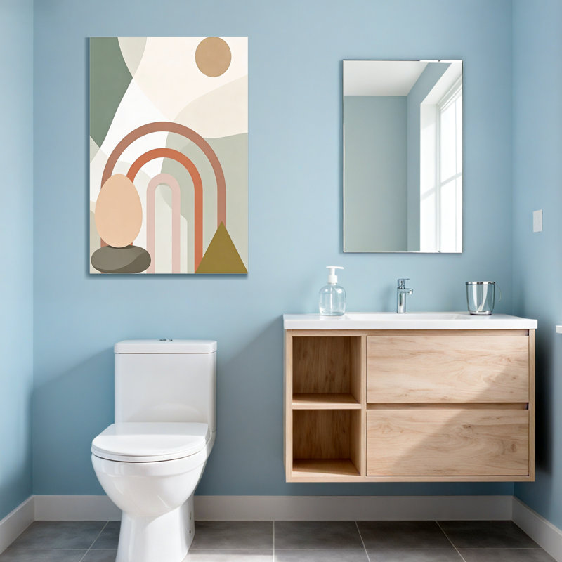 Abstract Abstract Geometric Shapes Rainbow Pattern