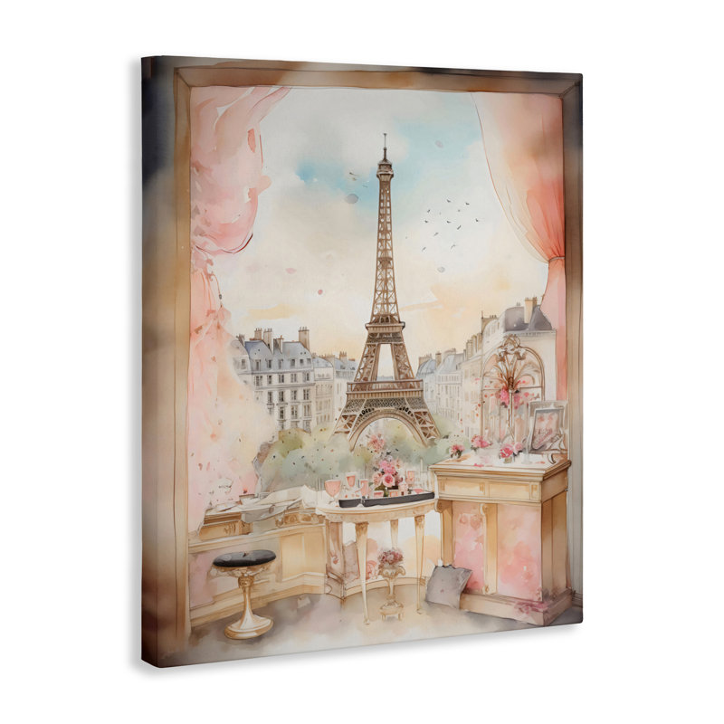 Toile vue de la tour Eiffel, conception de Creative Studio, H 30 po x l 24 po