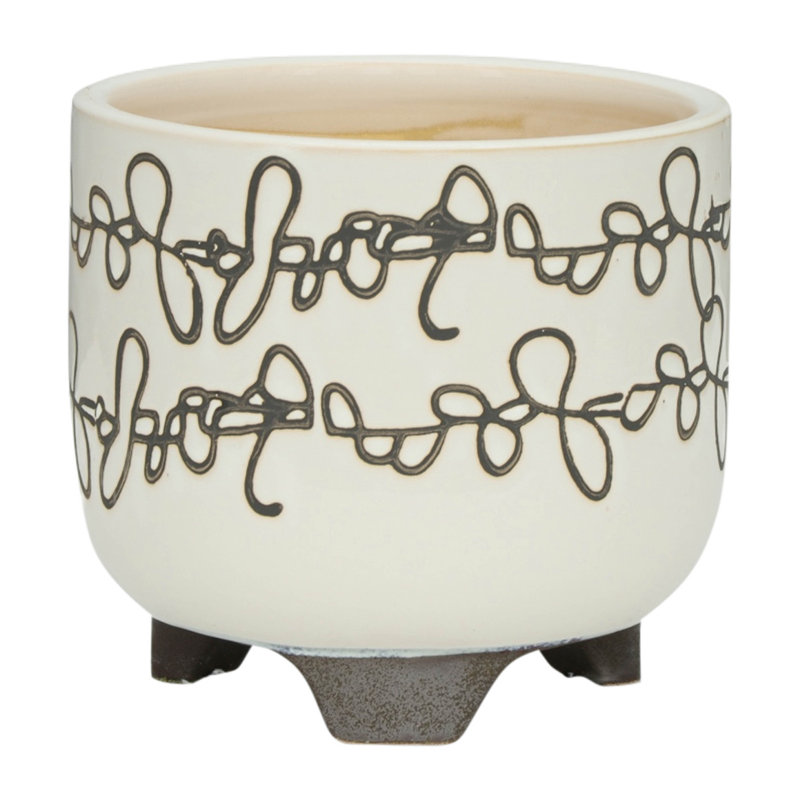 POT DE TABLE S / 2 EN CÉRAMIQUE 6/8 po, beige