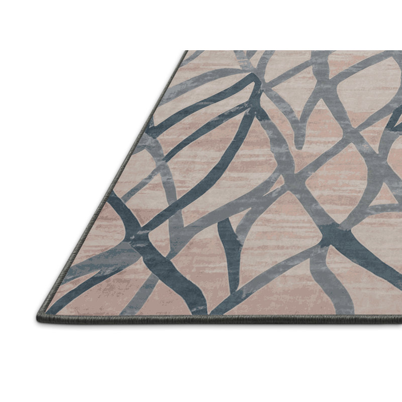 Tapis gris soyeux et moelleux, Rectangle 5 pi x 7 pi