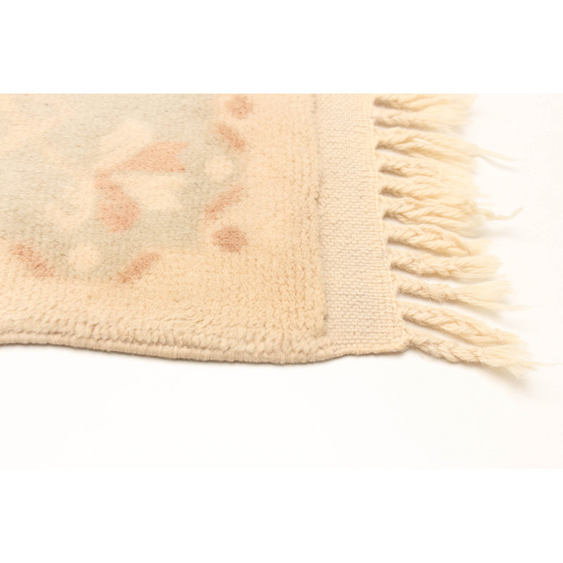 Tapis de couloir unique en laine nouvel âge 2 pi 7 po x 9 pi 5 po beige