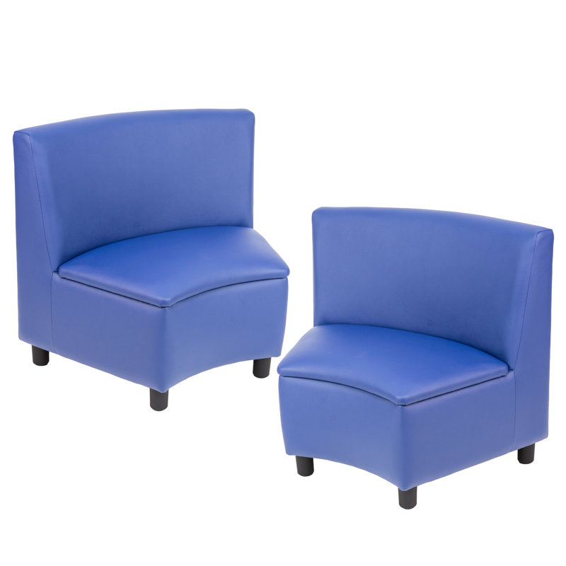 Kid Comfort Collective Modular Wedge Chairs, 2-Pack - Blue, Blue