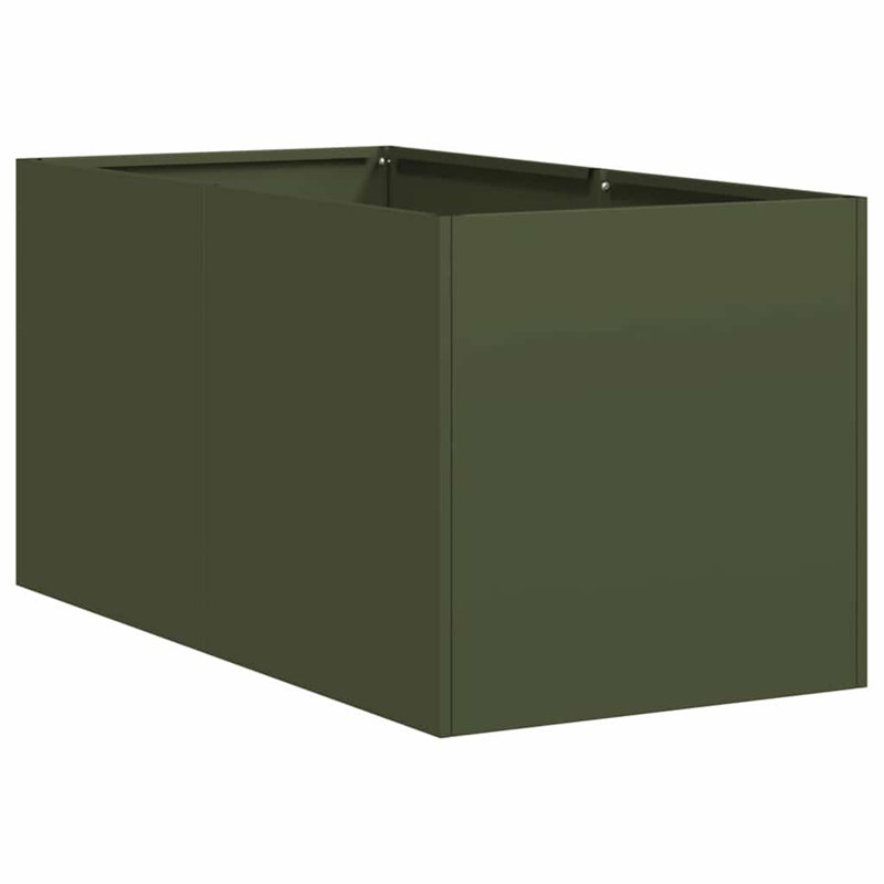 Planter Box, Olive Green, 40cm H x 80cm W x 40cm D