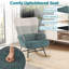  Chaise berçante de chambre de bébé avec accoudoirs ergonomiques et poche latérale à haut dossier
