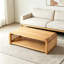 Table basse rectangulaire incurvée avec côtés en rotin-676054492