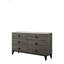 Commode en faux marbre et dessus en chêne gris rustique Avantika