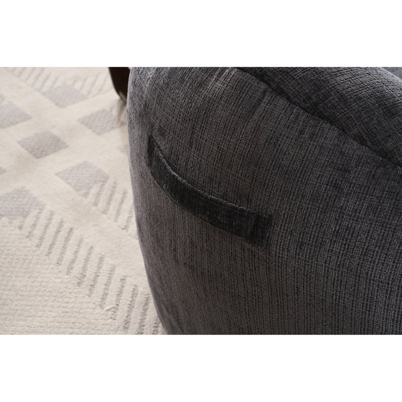 Fauteuil à billes Luxury Chenille, Noir
