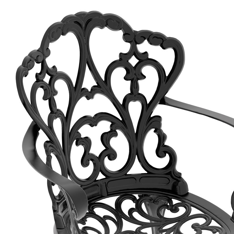 Patio en aluminium 5 pièces avec coussins de couleur aléatoire, intempéries, 4 sièges d'eau, idéal pour la résistance aux hautes températures du jardin, rouille