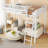 Loft Bed With Ladder,Storage Shelves-1174920126-1199674329